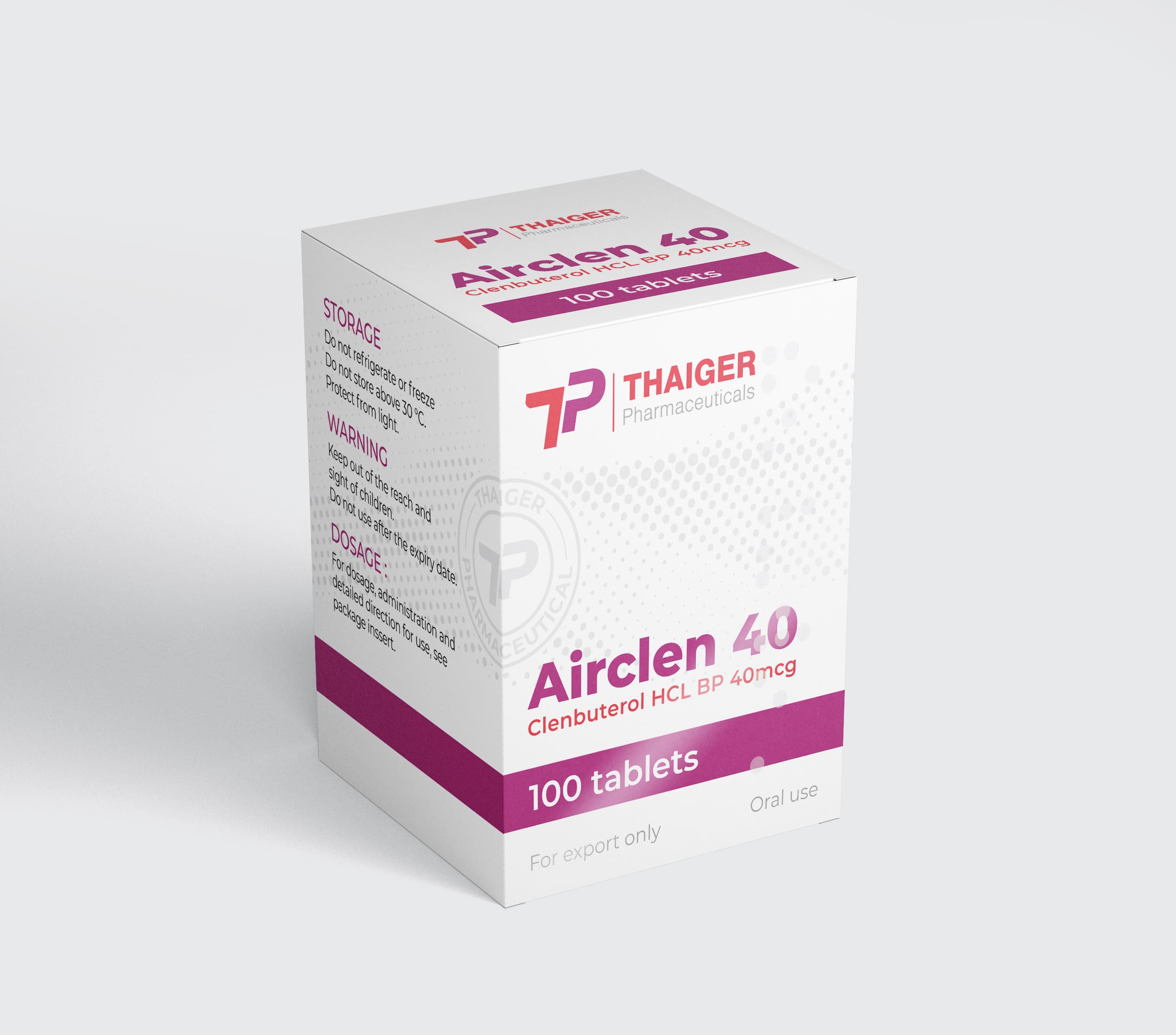 Airclen — Clenbuterol 40mcg × 100 tabs Oraal lab getest flacon 40mcg Capsule