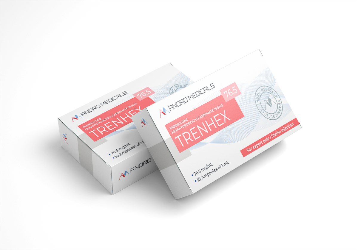 Trenhex 76.5 — Trenbolone Hexahydrobenzylcarbonate 76.5mg/ml × 10 × 1ml amp. Injecteerbaar lab getest flacon 76.5mg/ml Injecteerbaar